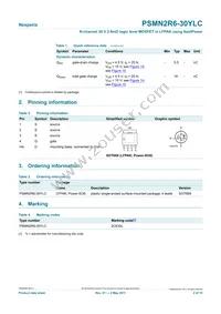 PSMN2R6-30YLC Datasheet Page 2