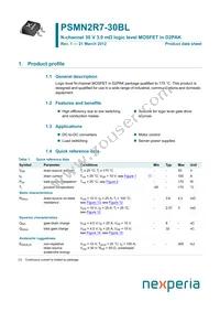 PSMN2R7-30BL Datasheet Cover