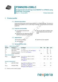 PSMN2R8-25MLC Datasheet Cover