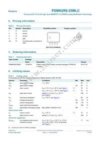 PSMN2R8-25MLC Datasheet Page 2