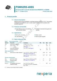 PSMN2R8-40BS Datasheet Cover