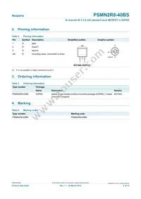 PSMN2R8-40BS Datasheet Page 2