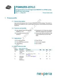 PSMN2R9-25YLC Datasheet Cover