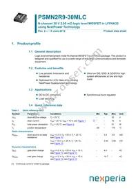 PSMN2R9-30MLC Datasheet Cover