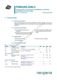 PSMN3R0-30MLC Datasheet Cover