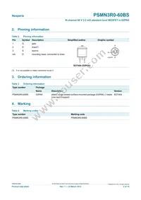 PSMN3R0-60BS Datasheet Page 2