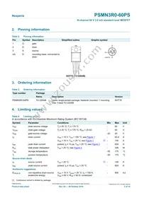 PSMN3R0-60PS Datasheet Page 2