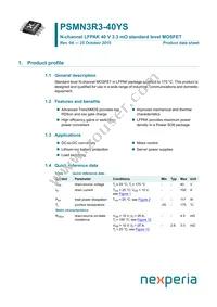 PSMN3R3-40YS Datasheet Cover