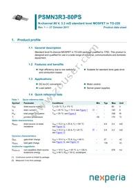 PSMN3R3-80PS Datasheet Cover