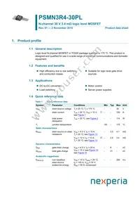 PSMN3R4-30PL Datasheet Cover
