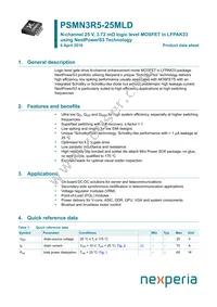 PSMN3R5-25MLDX Datasheet Cover