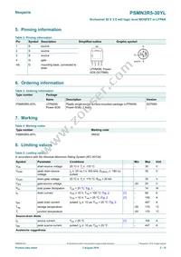 PSMN3R5-30YL Datasheet Page 2