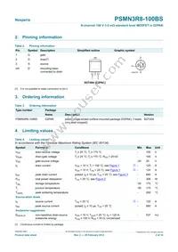 PSMN3R8-100BS Datasheet Page 2