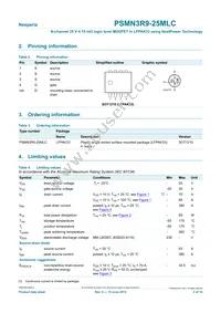 PSMN3R9-25MLC Datasheet Page 2