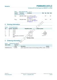 PSMN4R0-25YLC Datasheet Page 2