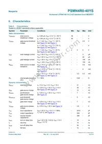 PSMN4R0-40YS Datasheet Page 6