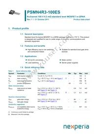 PSMN4R3-100ES Datasheet Cover