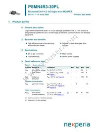 PSMN4R3-30PL Datasheet Cover