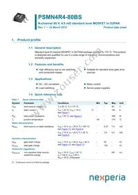 PSMN4R4-80BS Datasheet Cover