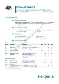 PSMN4R5-40BS Datasheet Cover