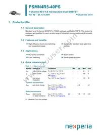 PSMN4R5-40PS Datasheet Cover