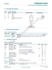 PSMN4R5-40PS Datasheet Page 2