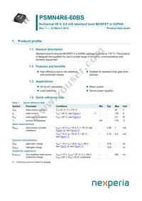 PSMN4R6-60BS Datasheet Cover