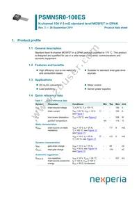 PSMN5R0-100ES Datasheet Cover