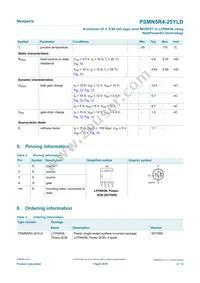 PSMN5R4-25YLDX Datasheet Page 2