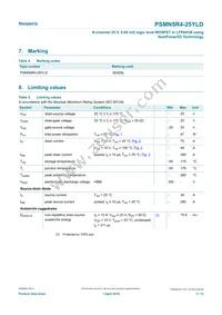 PSMN5R4-25YLDX Datasheet Page 3