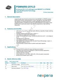 PSMN6R0-25YLDX Datasheet Cover