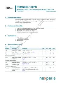 PSMN6R3-120PS Datasheet Cover