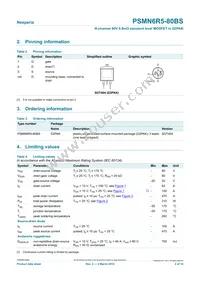PSMN6R5-80BS Datasheet Page 2