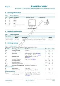 PSMN7R0-30MLC Datasheet Page 2