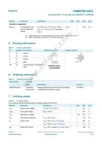 PSMN7R5-60YLX Datasheet Page 2