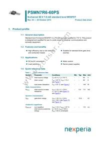PSMN7R6-60PS Datasheet Cover