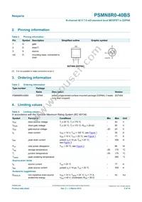PSMN8R0-40BS Datasheet Page 2