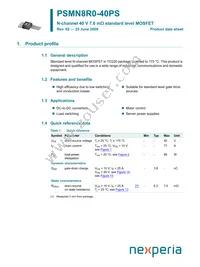 PSMN8R0-40PS Datasheet Cover