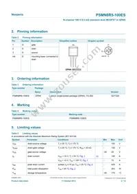 PSMN8R5-100ESQ Datasheet Page 2