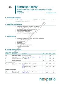 PSMN8R5-100PSFQ Datasheet Cover