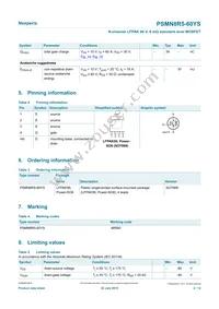 PSMN8R5-60YS Datasheet Page 2