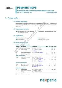 PSMN8R7-80PS Datasheet Cover