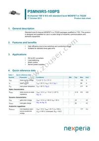 PSMN9R5-100PS Datasheet Cover