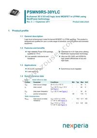 PSMN9R5-30YLC Datasheet Cover