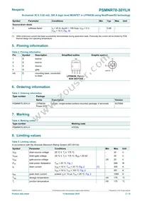PSMNR70-30YLHX Datasheet Page 2