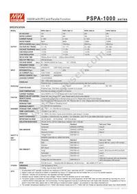 PSPA-1000-15 Datasheet Page 2