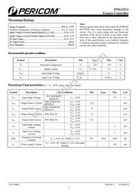 PT8A2511BPEX Datasheet Page 3