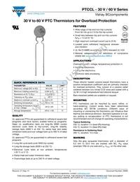 PTCCL11H701DTE Datasheet Cover