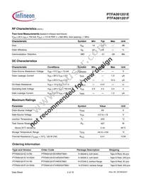 PTFA091201FV4R250XTMA1 Datasheet Page 2