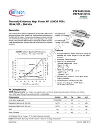 PTFA091201HL V1 R250 Datasheet Cover